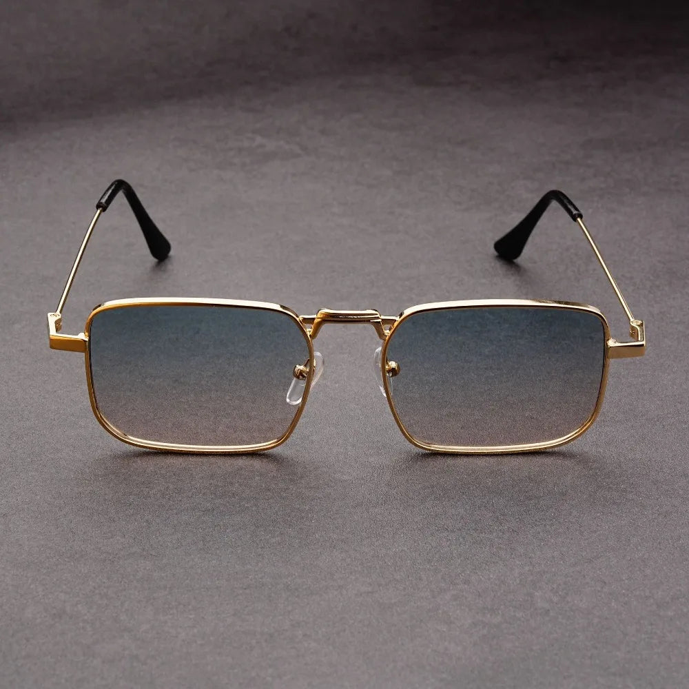 Retro Metal Rectangle Sunglasses