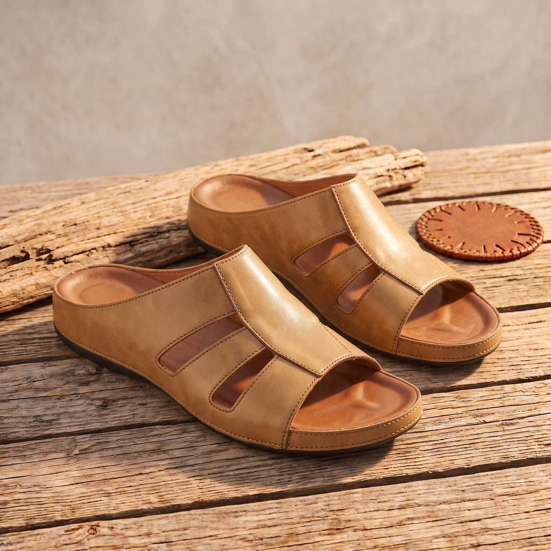 Handmade Leather Peep-Toe