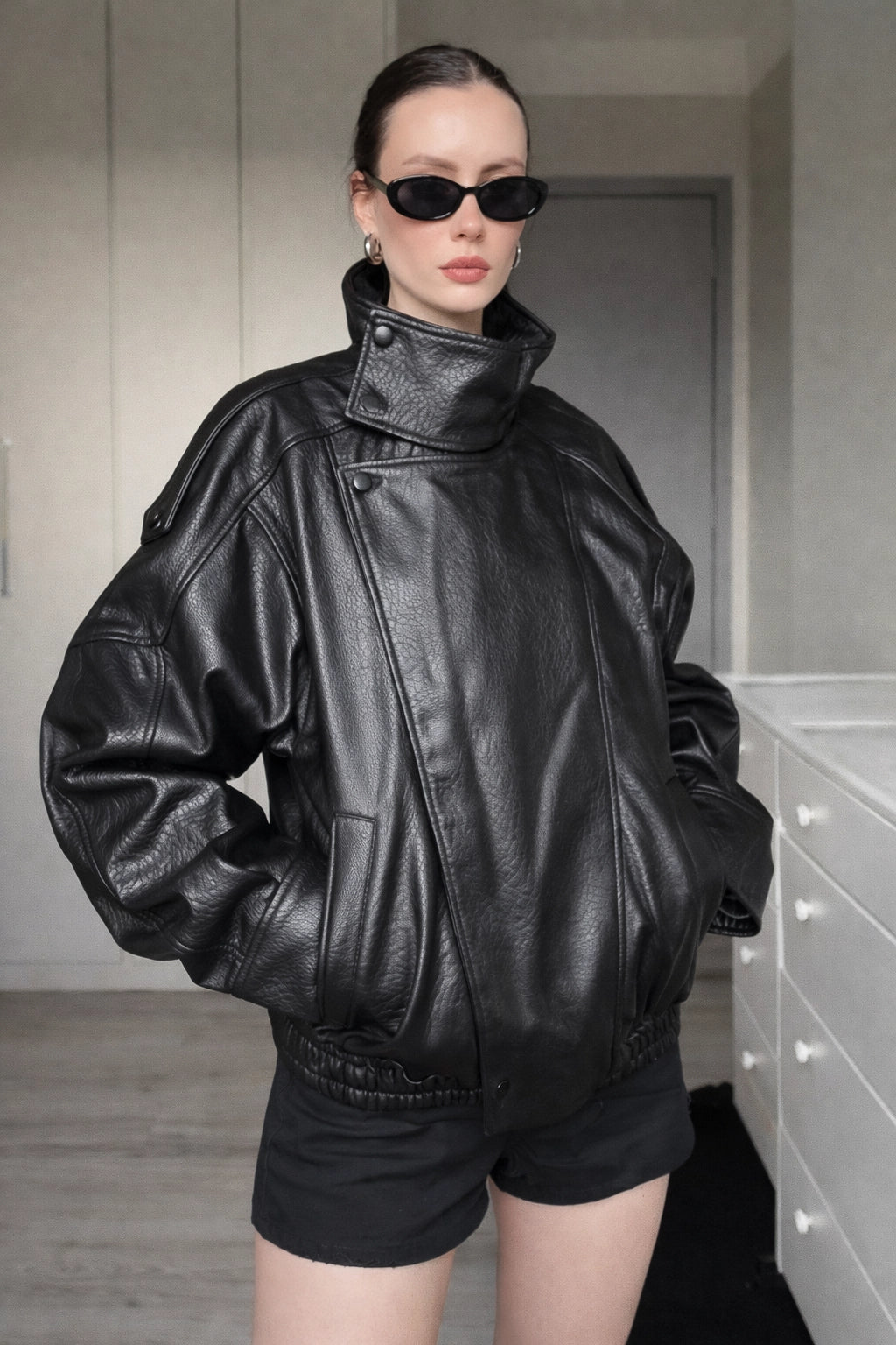 Faux Leather Moto Jacket