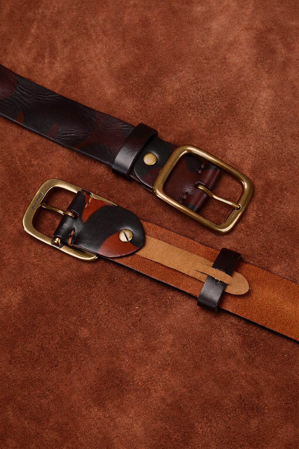 Camouflage Leather Men's Belt