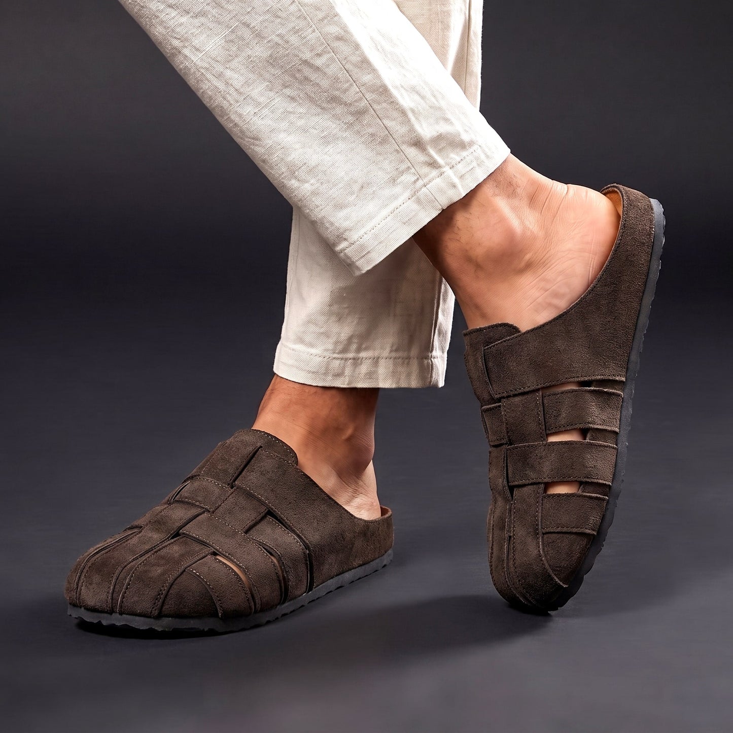 Woven Closed-Toe Mules
