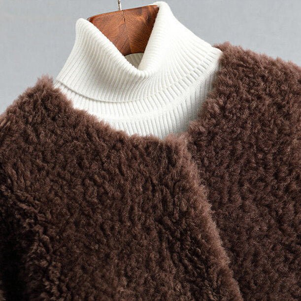 Faux Lamb Fur Coat