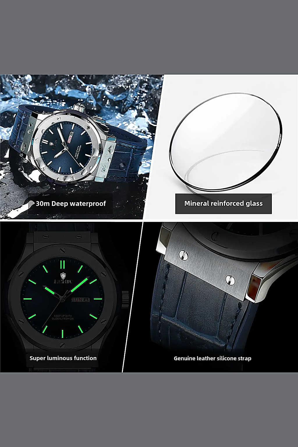 Silicone Strap Quartz Watch
