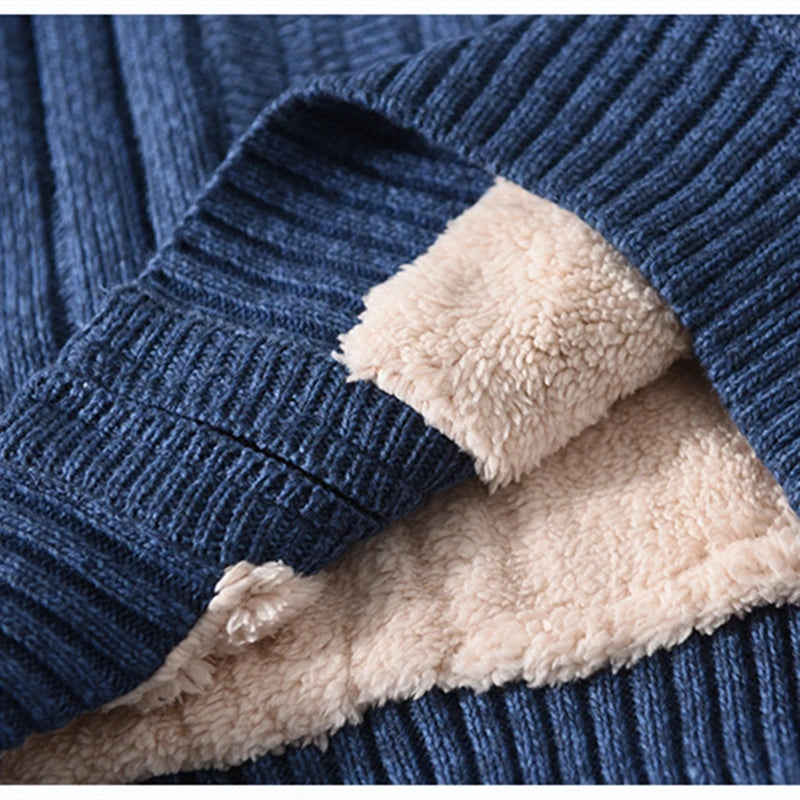 Men's Plus Turtleneck Cardigan