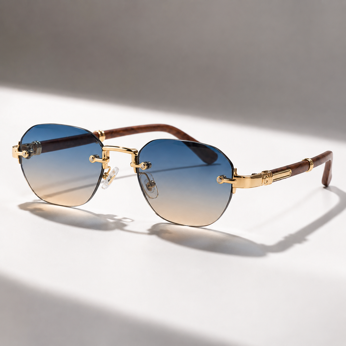 Square Rimless Punk Sunglasses