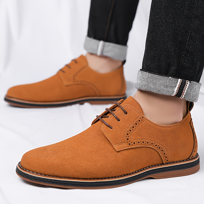Suede Brogue Leather Shoes