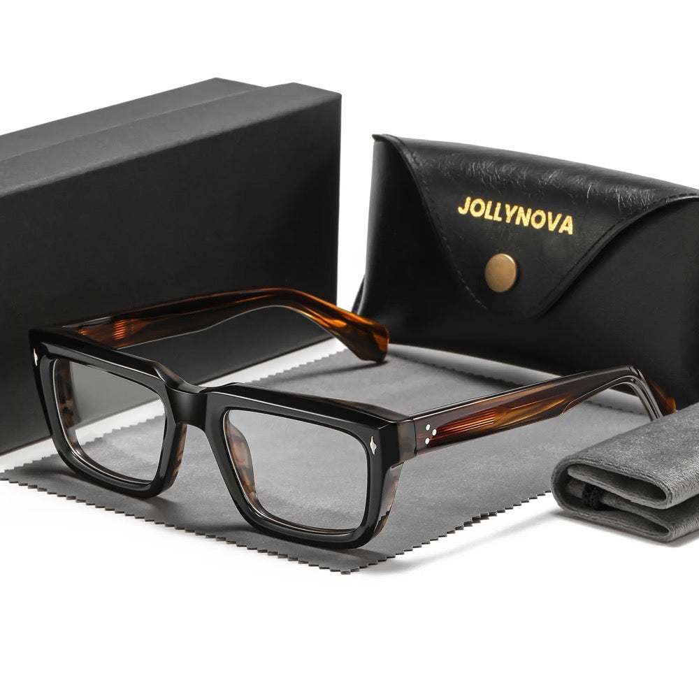 Thick Rectangular Acetate Eyeglasses