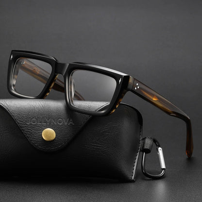 Thick Rectangular Acetate Eyeglasses