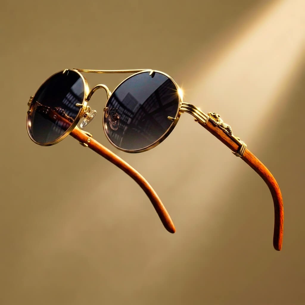 Vintage Pilot Round Sunglasses