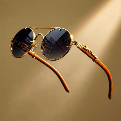 Vintage Pilot Round Sunglasses