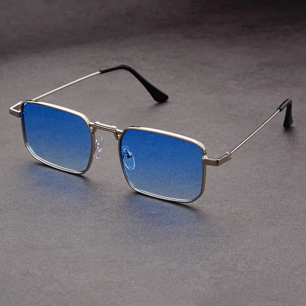 Retro Metal Rectangle Sunglasses