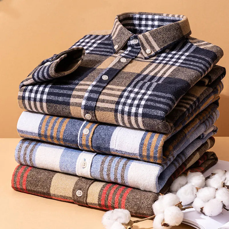 Herringbone Casual Long Sleeve
