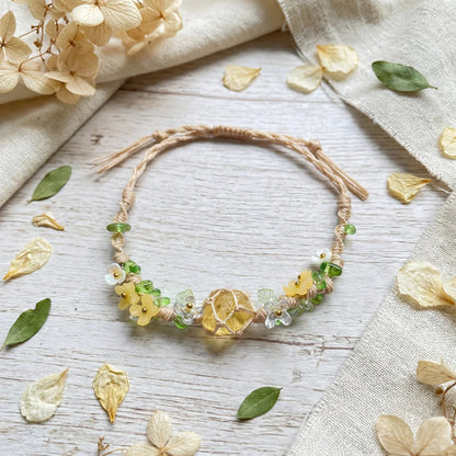 Woven Pebble Charm Bracelet