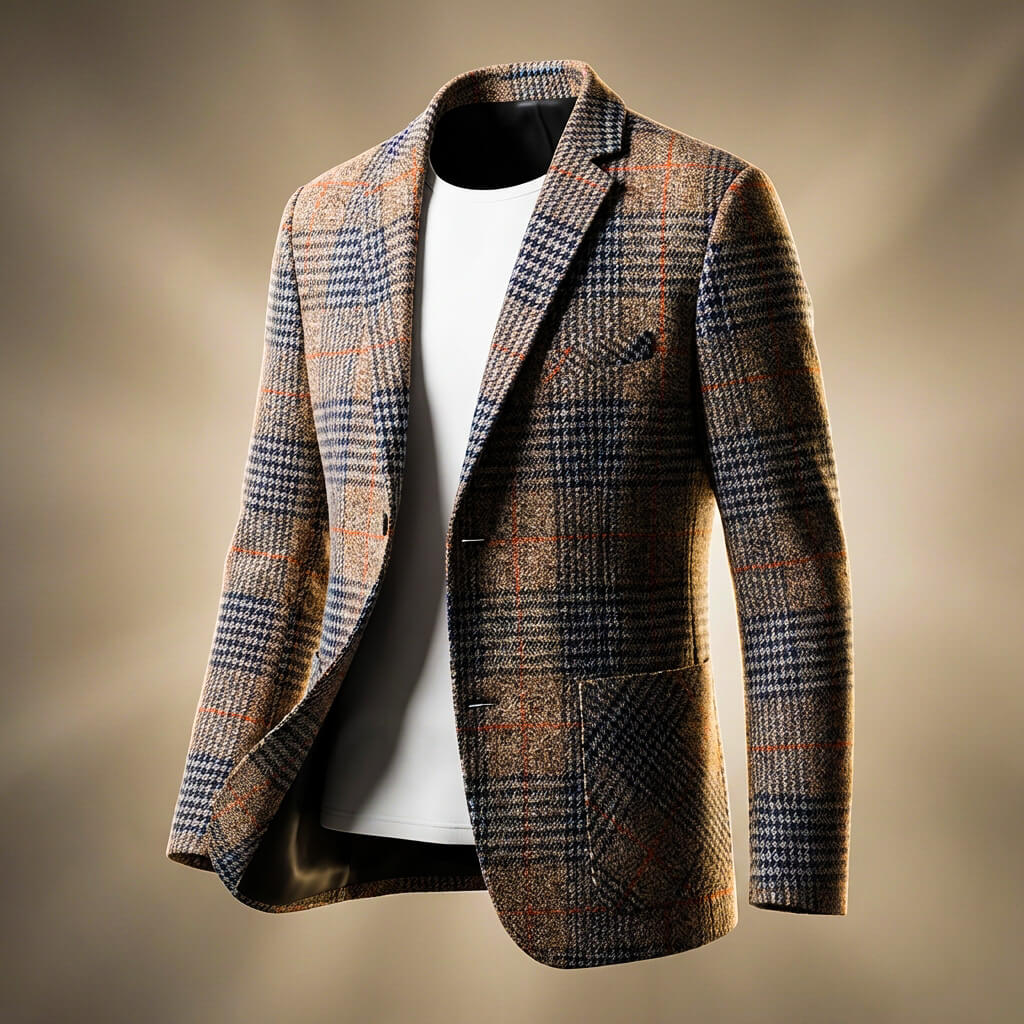 Plaid Slim Fit Blazer