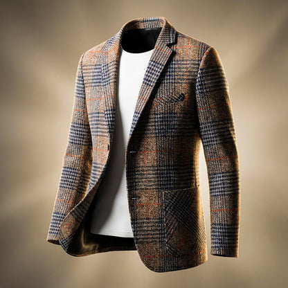 Plaid Slim Fit Blazer