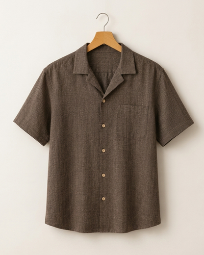Linen Camp Collar Shirt