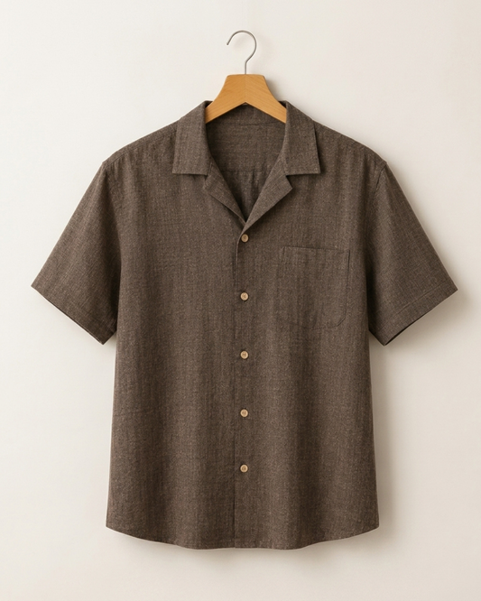 Linen Camp Collar Shirt