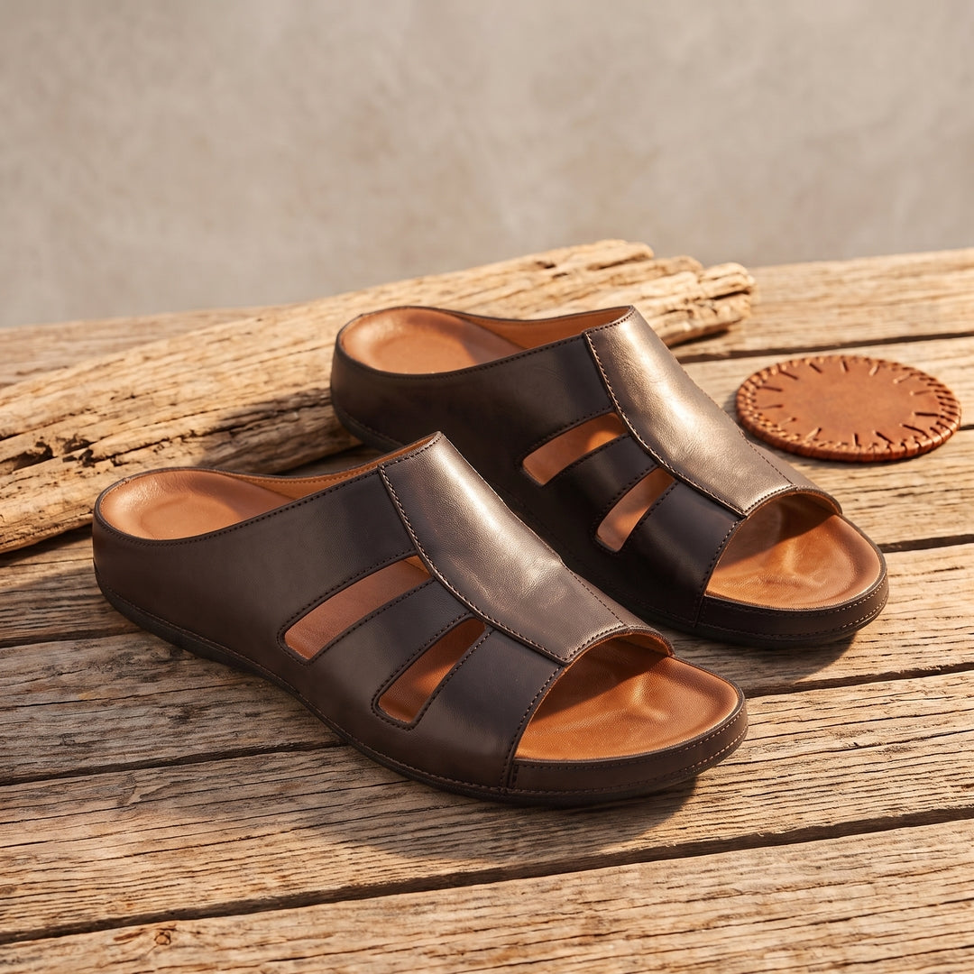 Handmade Leather Peep-Toe