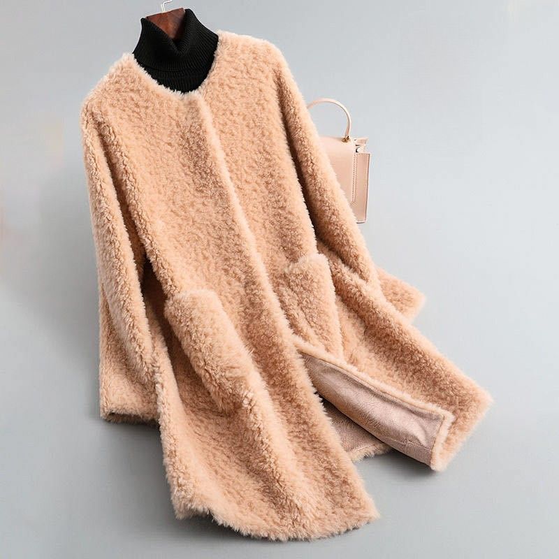Faux Lamb Fur Coat