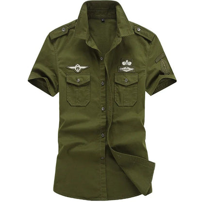Military Style Cotton Shirt