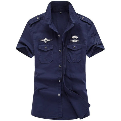 Military Style Cotton Shirt