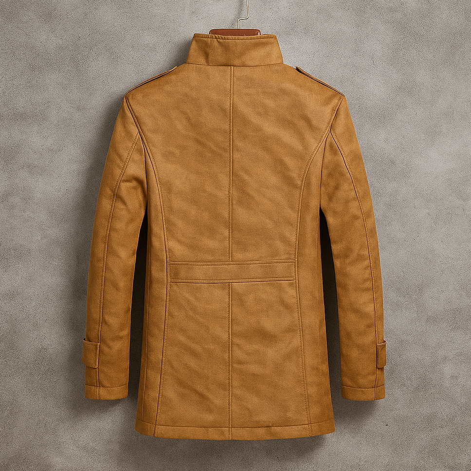 Men's Faux Fur Collar Overcoat