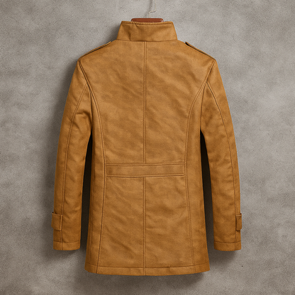 Men's Faux Fur Collar Overcoat