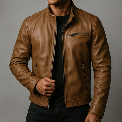 Slim Fit Leather Jacket