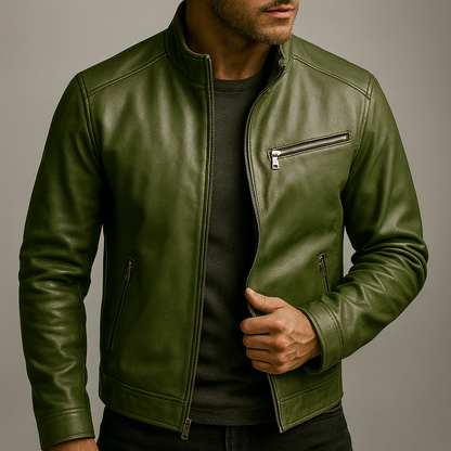 Slim Fit Leather Jacket