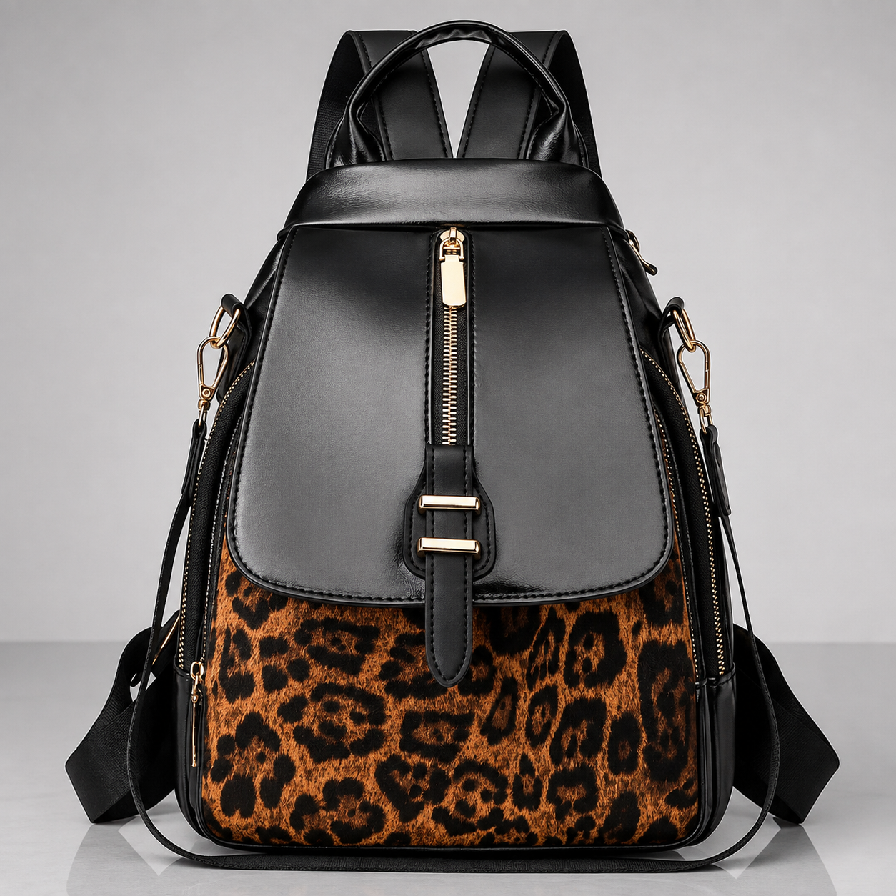 Women's Trendy Leopard Backpack