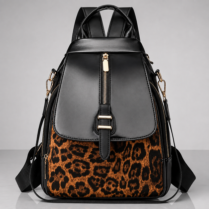 Women's Trendy Leopard Backpack