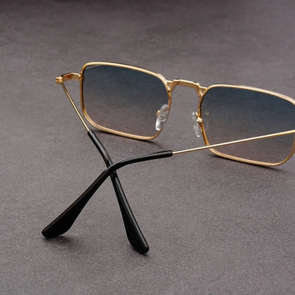 Retro Metal Rectangle Sunglasses