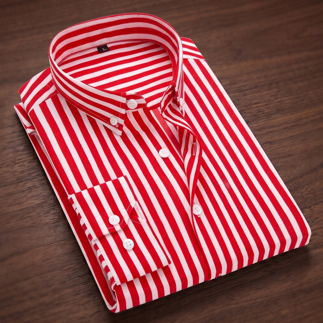 Striped Slim-Fit Long Shirt
