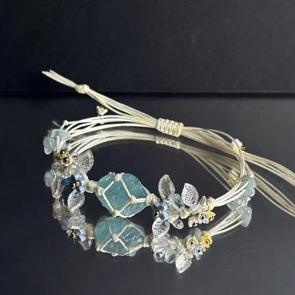 Woven Pebble Charm Bracelet