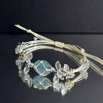 Woven Pebble Charm Bracelet