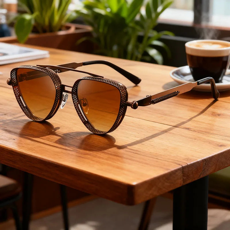 Punk Style Hollow Sunglasses