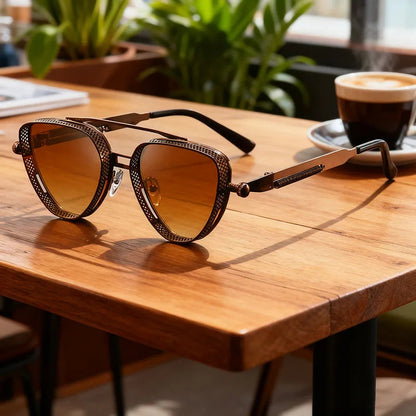 Punk Style Hollow Sunglasses