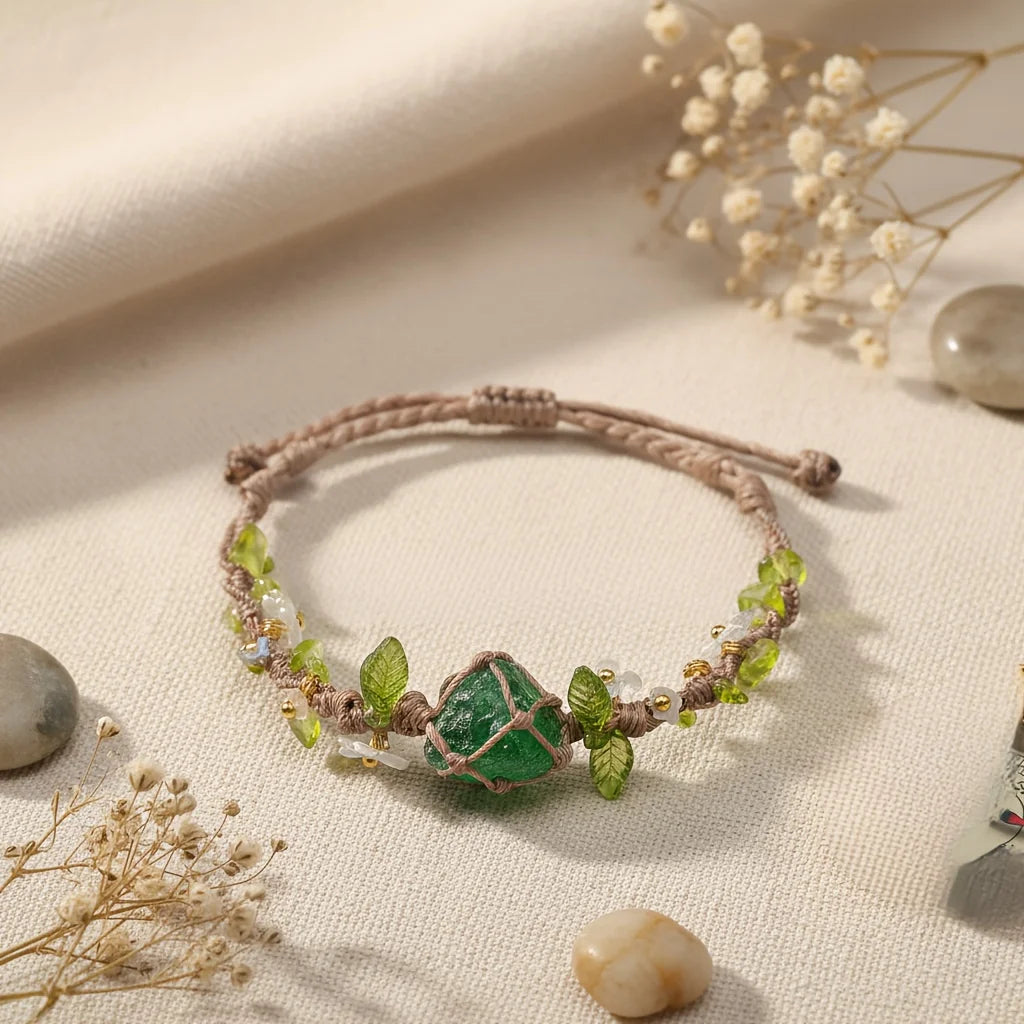 Woven Pebble Charm Bracelet
