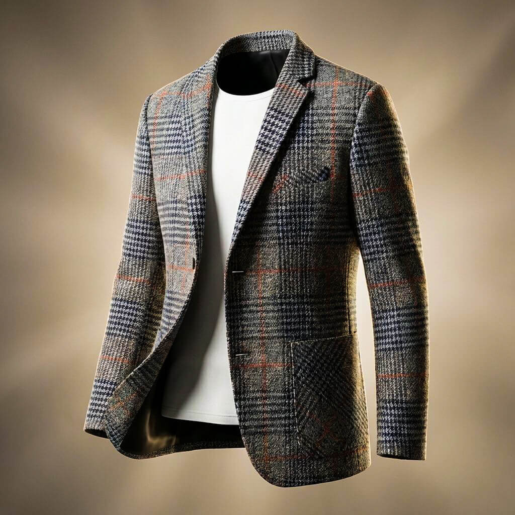 Plaid Slim Fit Blazer