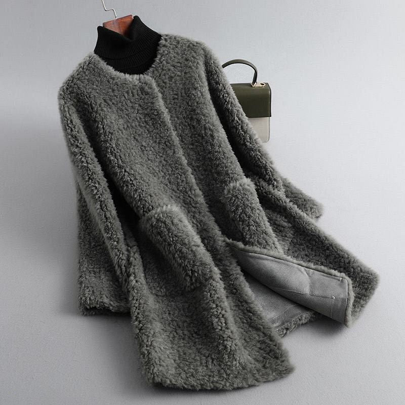 Faux Lamb Fur Coat