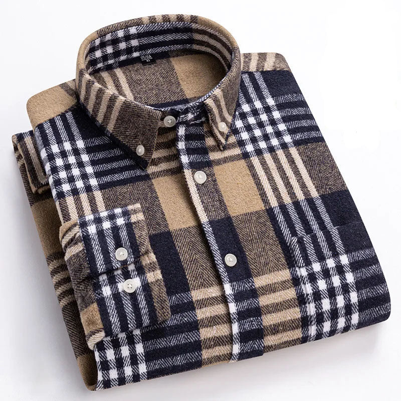 Herringbone Casual Long Sleeve