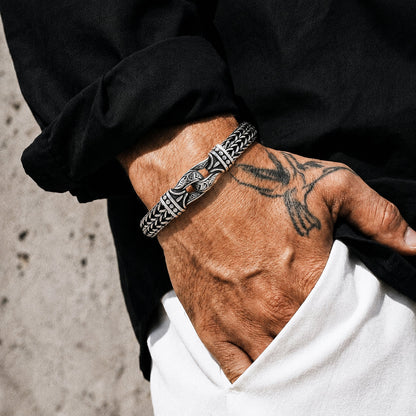 Mesh Figaro Chain Bracelet