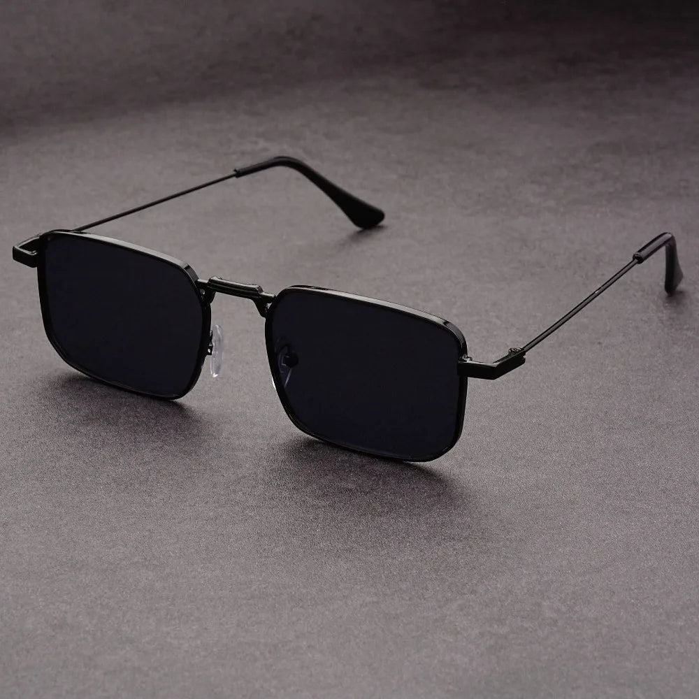 Retro Metal Rectangle Sunglasses