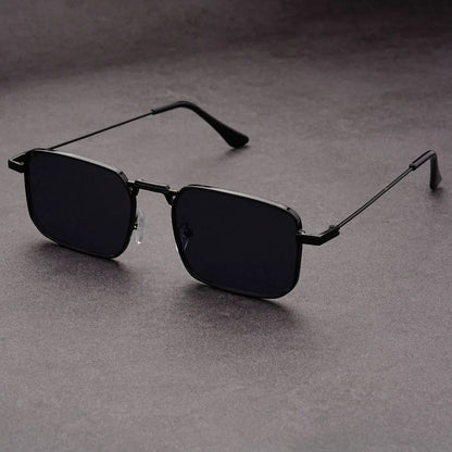Retro Metal Rectangle Sunglasses