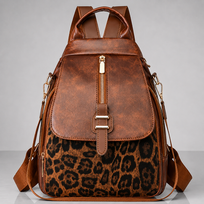 Women's Trendy Leopard Backpack