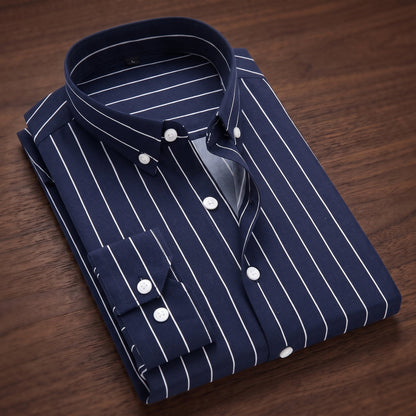 Striped Slim-Fit Long Shirt