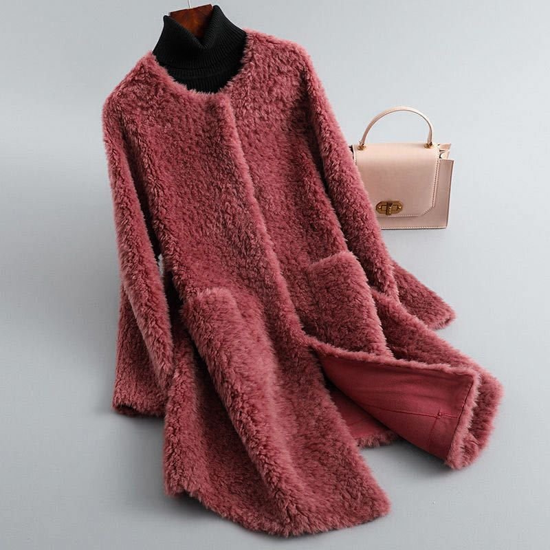Faux Lamb Fur Coat