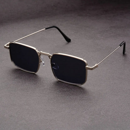 Retro Metal Rectangle Sunglasses