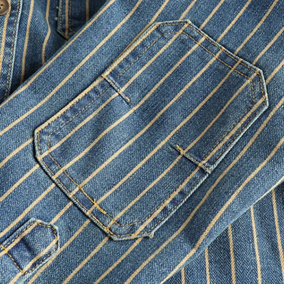 Retro Denim Cargo Shirt