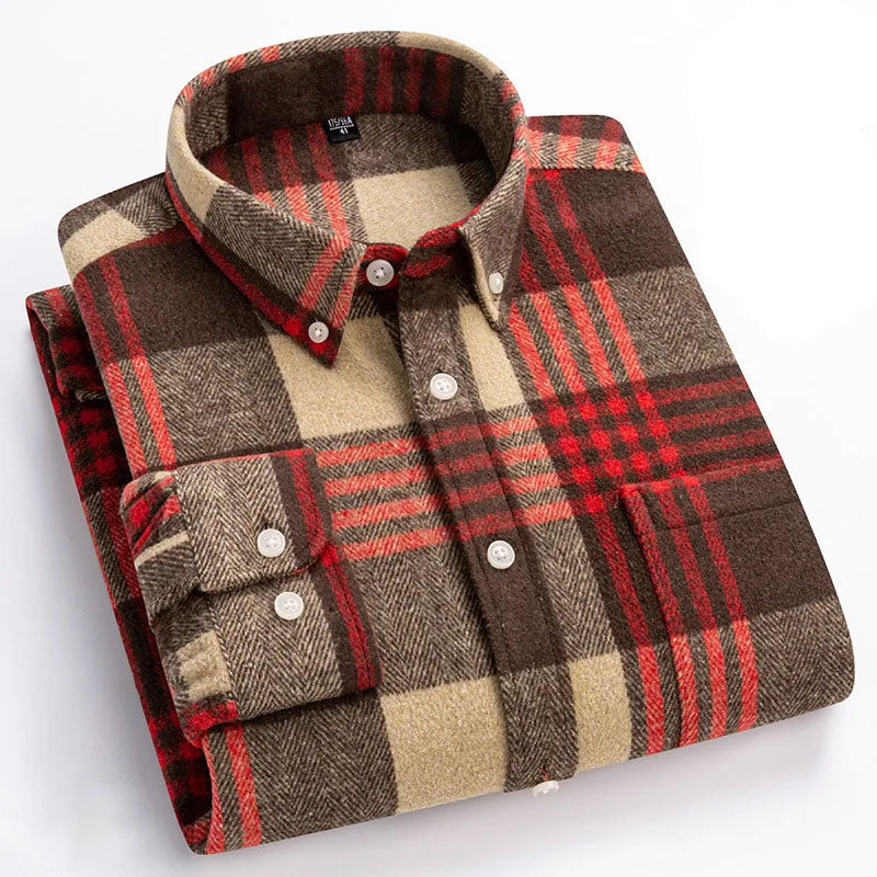 Herringbone Casual Long Sleeve